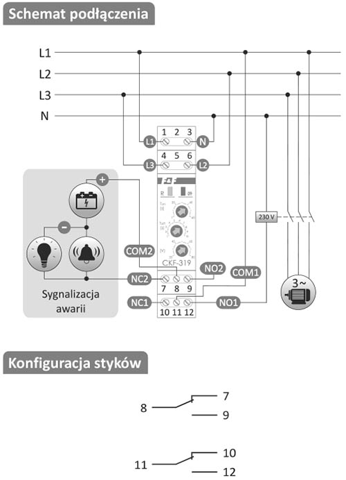 CKF-319 TRMS schemat podłączenia